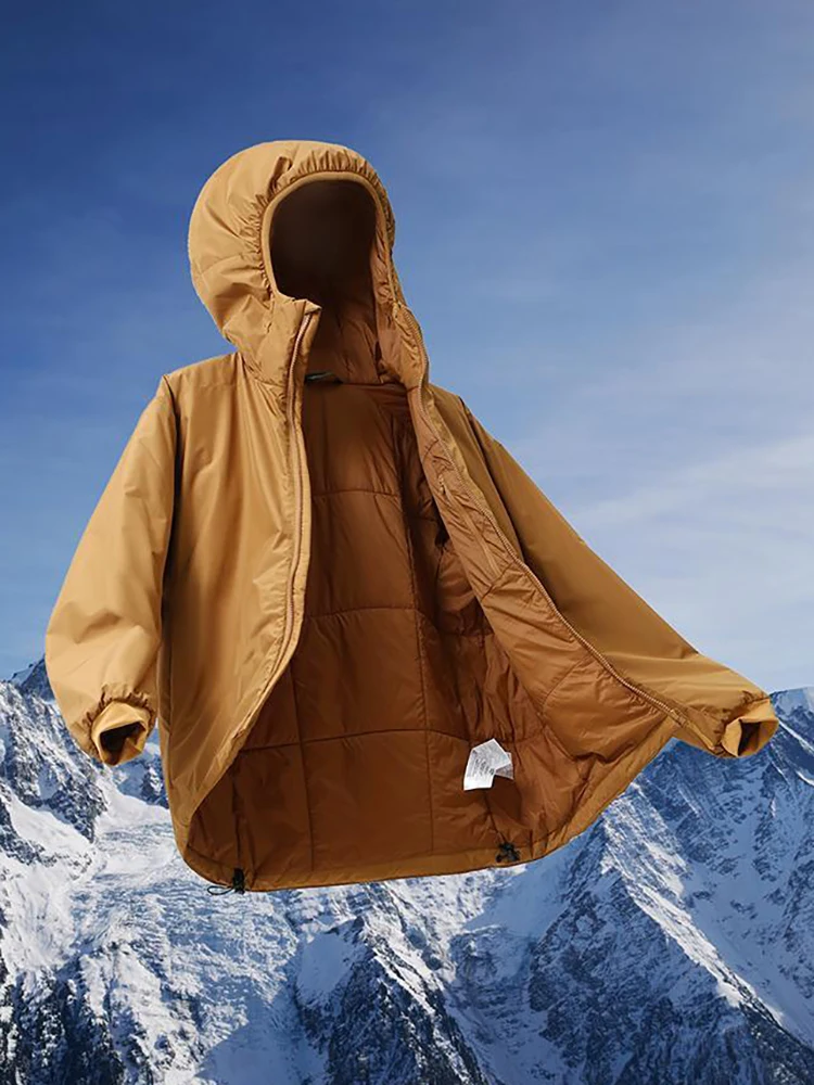 

Мужская утепленная хлопковая куртка на осень-зиму с капюшоном, ветрозащитная, водонепроницаемая, теплая, на молнии, базовая модель