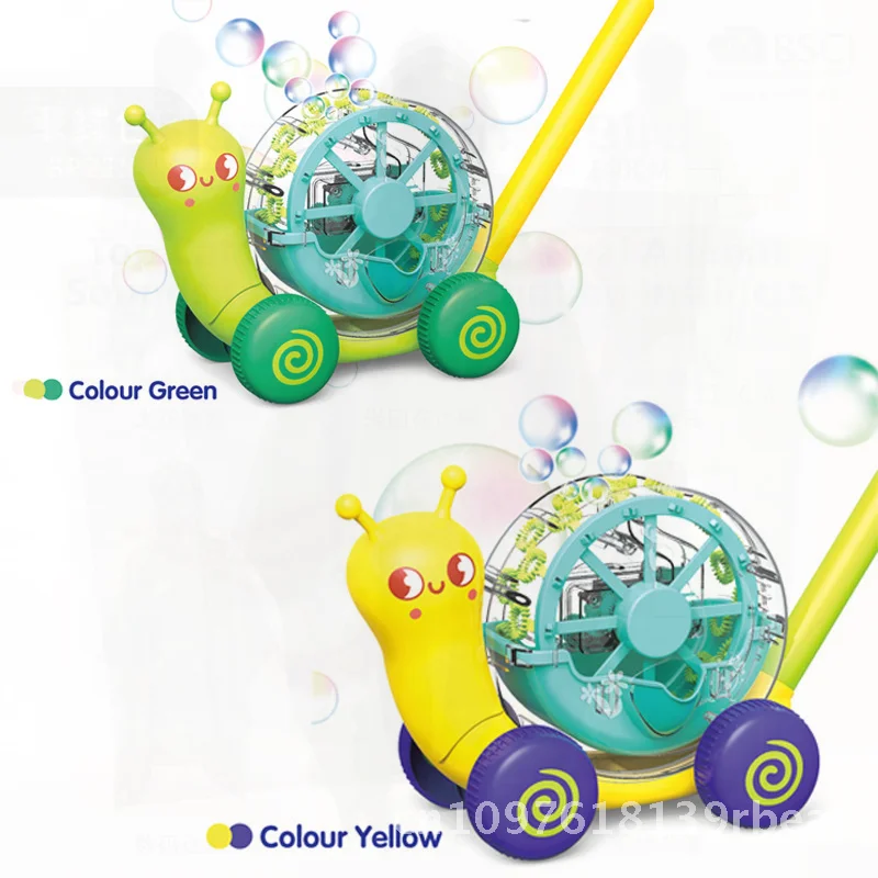 عربة الحلزون الكهربائية للأطفال، لعبة خارجية أوتوماتيكية، نشاط الوالدين والطفل، آلة نفخ الفقاعات البلاستيكية #5