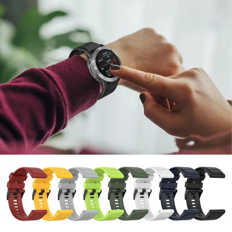 26mm pulseira de liberação rápida para garmin fenix 6/fenix 6 pro silicone smartwatch ajustável pulseira de substituição esportes