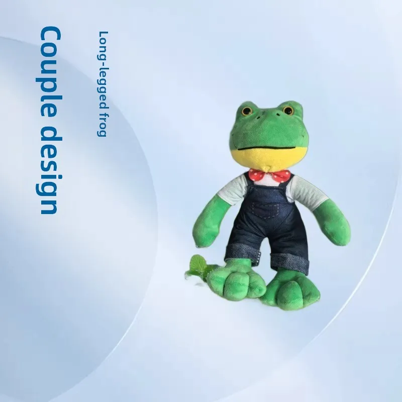 New Cute Frog Couple Plush Toys Long Leg Frog Stuffed Doll Lovely Birthday Gift