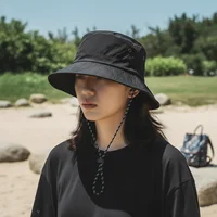 Fisherman Hat Foldable Quick Dry UV Protect Windproof Strap One Size Black, Gray, Khaki for Outdoor Travel Beach Men Women 3