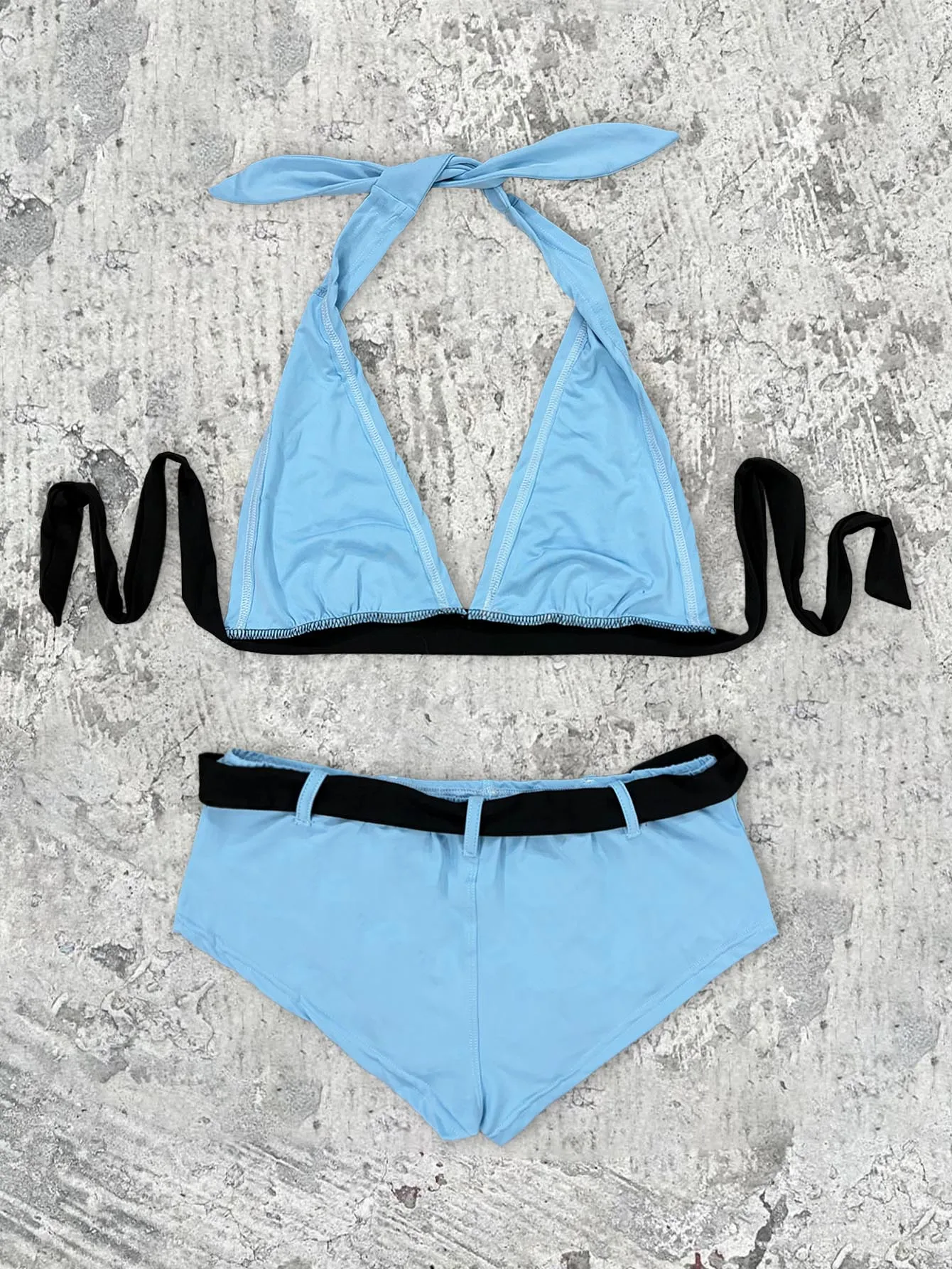 Pure Desire Sexy Japanese Style Beach Vacation Two Piece Bikini Set Women Tie Strap Swimsuit Summer Bathing Suit
