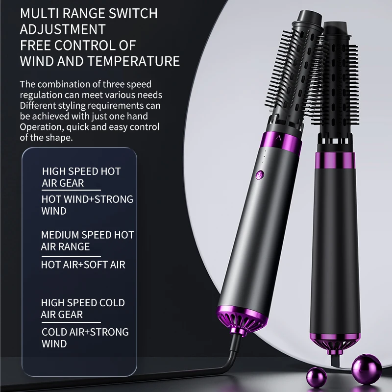 KS-Q7Hot Air Comb, Multi-purpose Hot Air Comb with Five Functions, a Variety of Convenient Functions Make Everyone More like image 4