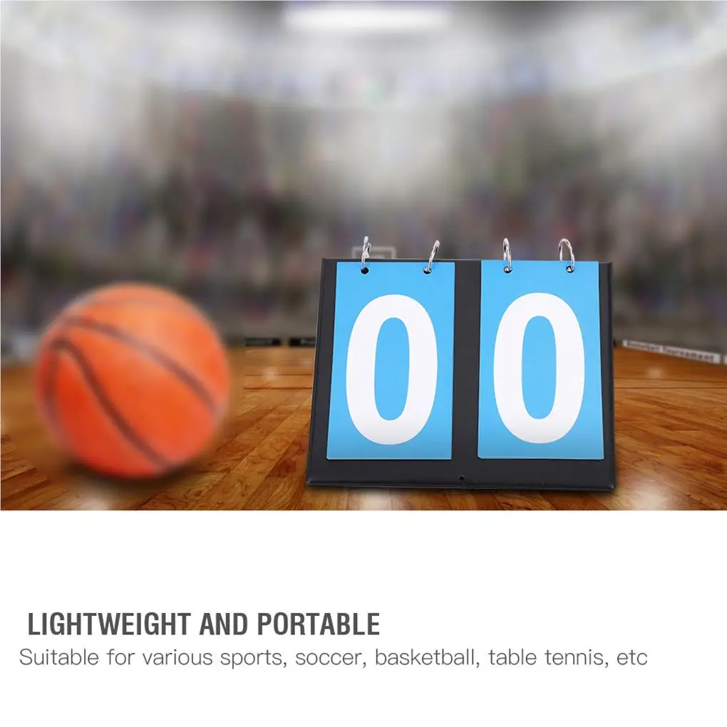 2 Digit Portable Table Top Scoreboard Sporting Goods Indoor Outdoor Easy-Flip Basketball Football Basketball Scoreboard  ﻿