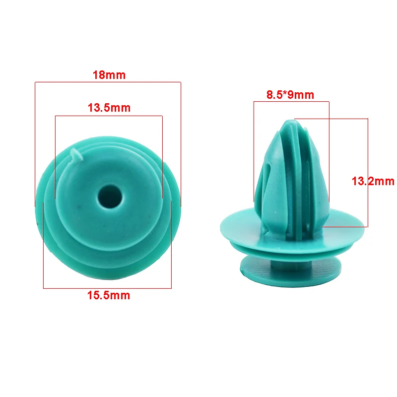 Xukey Universal Blue Car Fender Interior Door Card and Trim Panel Clip Push Type Rivets Blue Auto Fastener Clips Car Styling