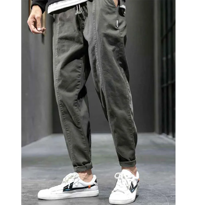 2024 Spring Autumn New Fashion Temperament Korean Pants Man Straight Leg Loose Casual Male Trousers Hip Hop Streetwear Clothes