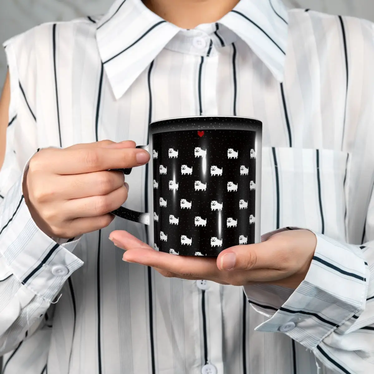 

Undertale Dog Heart Mug Funny Ceramic Coffee Cups Tea Mugs Milk Cup Drinkware Gifts for Friends