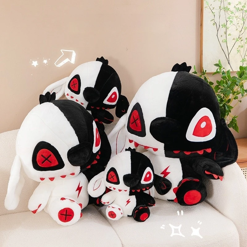 

Generic Dark Elf Stitch Plush Doll Black White Cute Spooky Stuffed Toy Soft Pillow Cushion For Children Birthday Holiday Gift