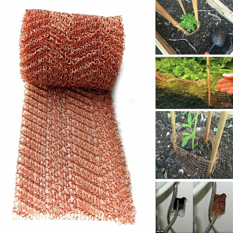 Copper Mesh 3-12M Blocker for Hole DIY Hole Filler Multi-Purpose Copper Fill Fabric Ideal for Distilling, 100% Pure Copper Roll