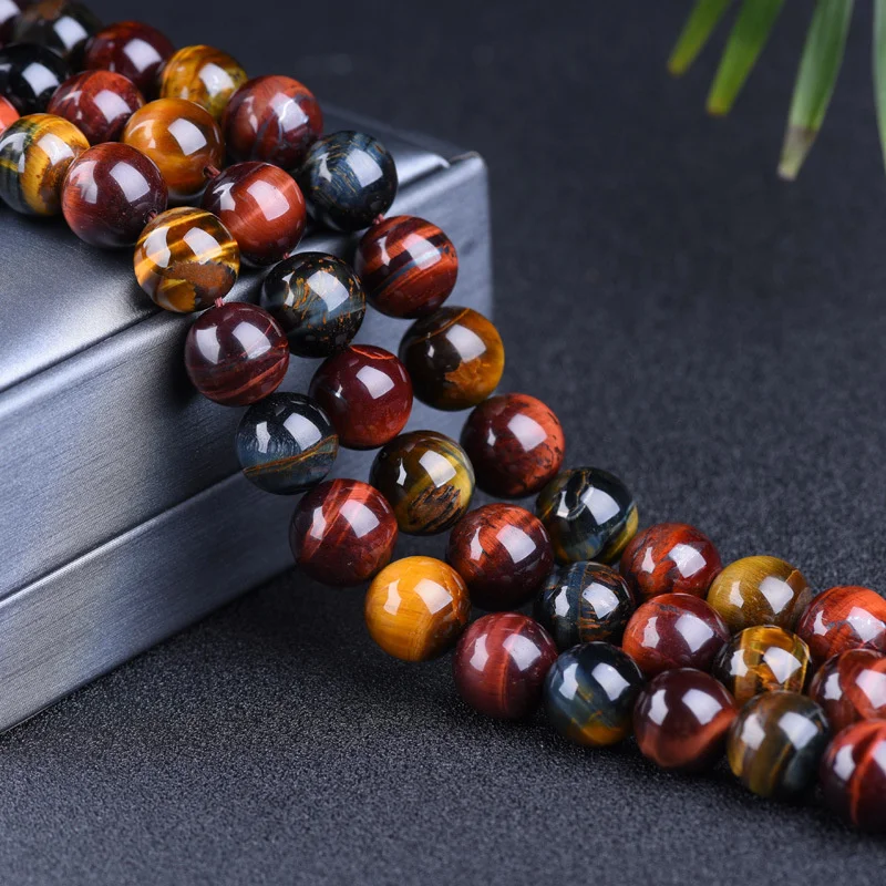 4/6/8/10/12mm A+ Quality Natural Stone Tiger's Eye Stone Round Loose Beads for Jewellery Making DIY Charm Bracelet Necklace image 5