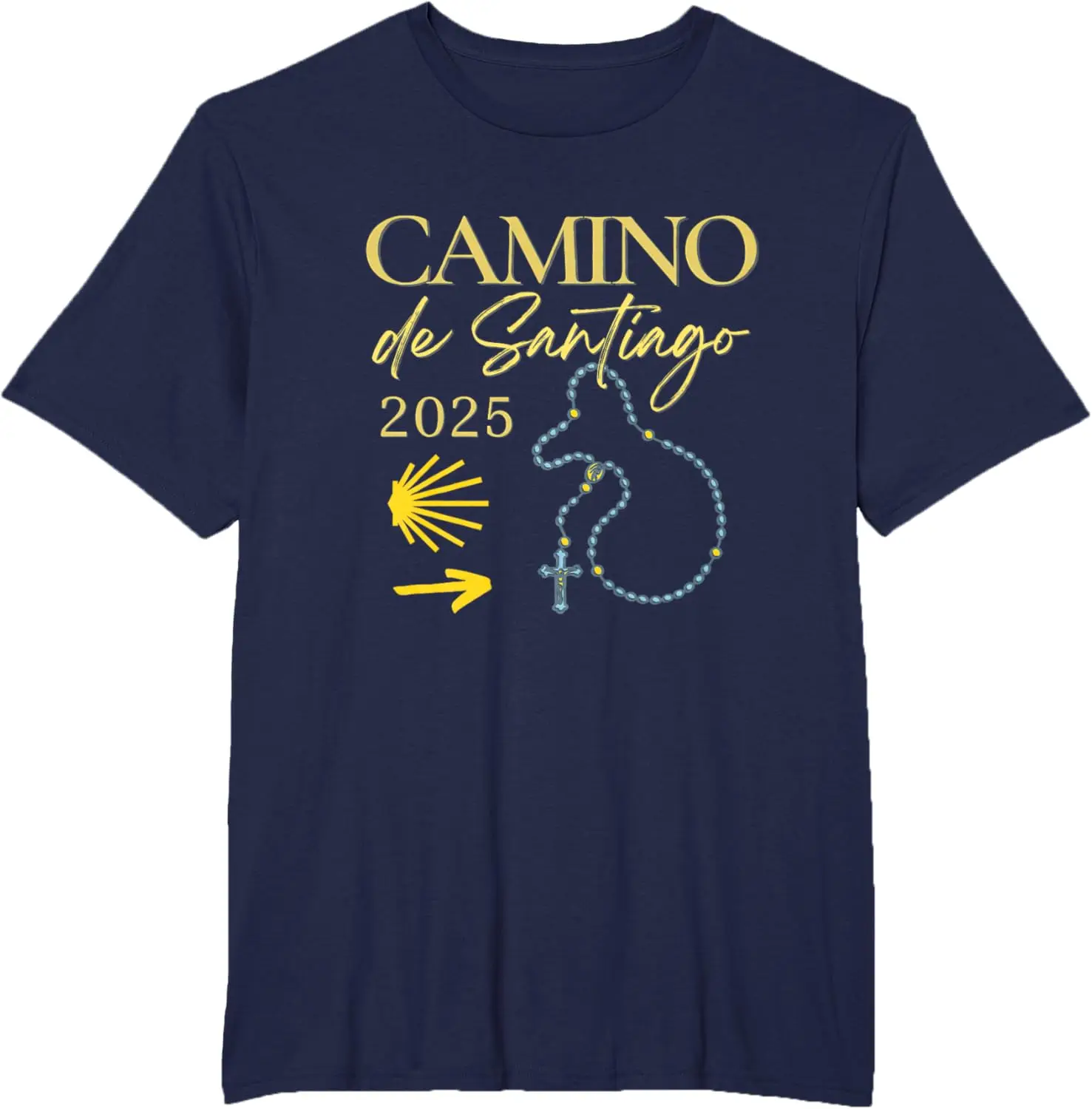 كامينو دي سانتياغو 2025 تي شيرت رجالي كم قصير كاجوال 100% قطن تي شيرت #6