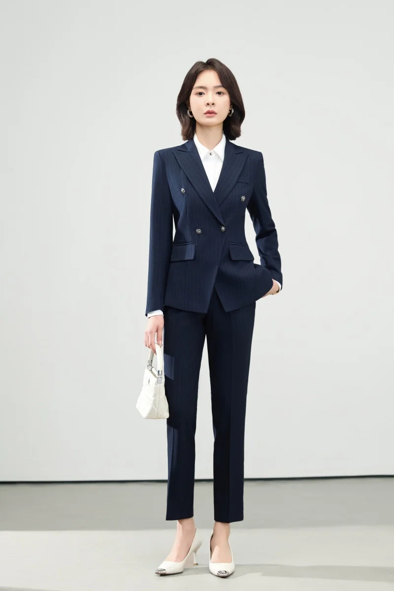 

AIyssa Модная профессиональная женская куртка-двойка + брюки. Изысканная элегантная новая мода на осень/зиму 23.