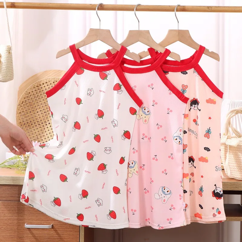 Summer Girl Princess Dress Fashion Comfortable Breathable Sleeveless Slip Dress Baby Casual Beach Dress Vestidos Para Niñas