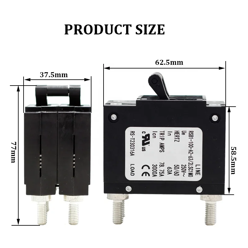 Hydraulic Electromagnetic Circuit Breaker Medical Aviation Precision Equipment Protector