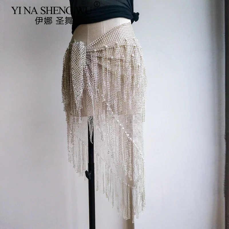 Dança do ventre elegante desempenho acessórios cinto para mulheres triângulo cachecol borla nádegas cintura adulto dança do ventre hip cachecóis