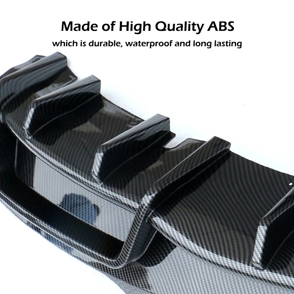 Rear Bumper Diffuser For Tesla Model 3 Highland ABS Lip Spoiler Refit Rear Protector Guard Carbon fiber Black Cover Accessories