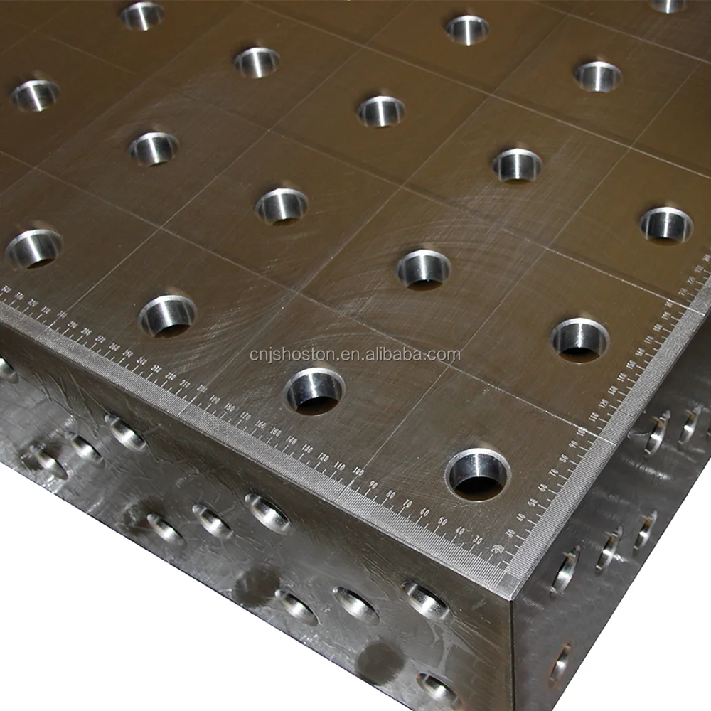 Hoston Brand High Precision Cast Iron and Steel 3D  Welding Table Nitrided With Clamping and Fixing Tools for Welding Processing