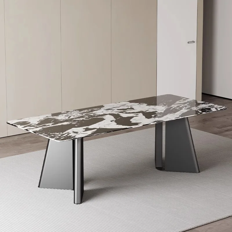 Simple Carbon Steel Table Leg Base, Bracket for Marble Rock Slab Tea Table, Large Plate Desk & Dining Table