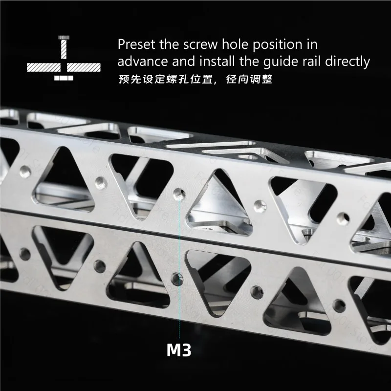 Hollow Aluminum Profile X Axis Beam Linear Guide Tube for 235 330 3D Printer