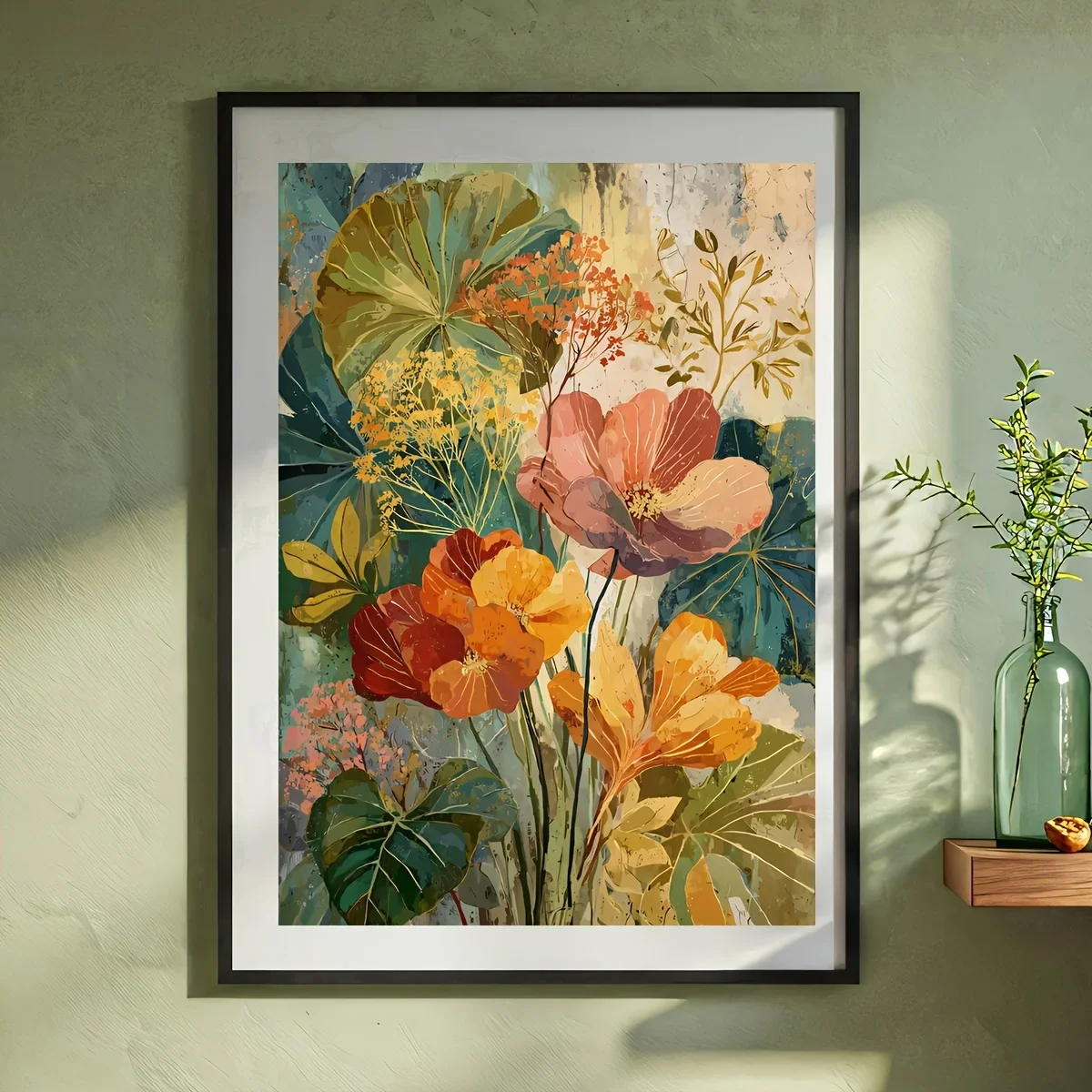 Paint By Number Vintage Botanical Paint By Numbers Acrylic Paint on Frameless Canvas Home Decors Artcraft Diy Kits