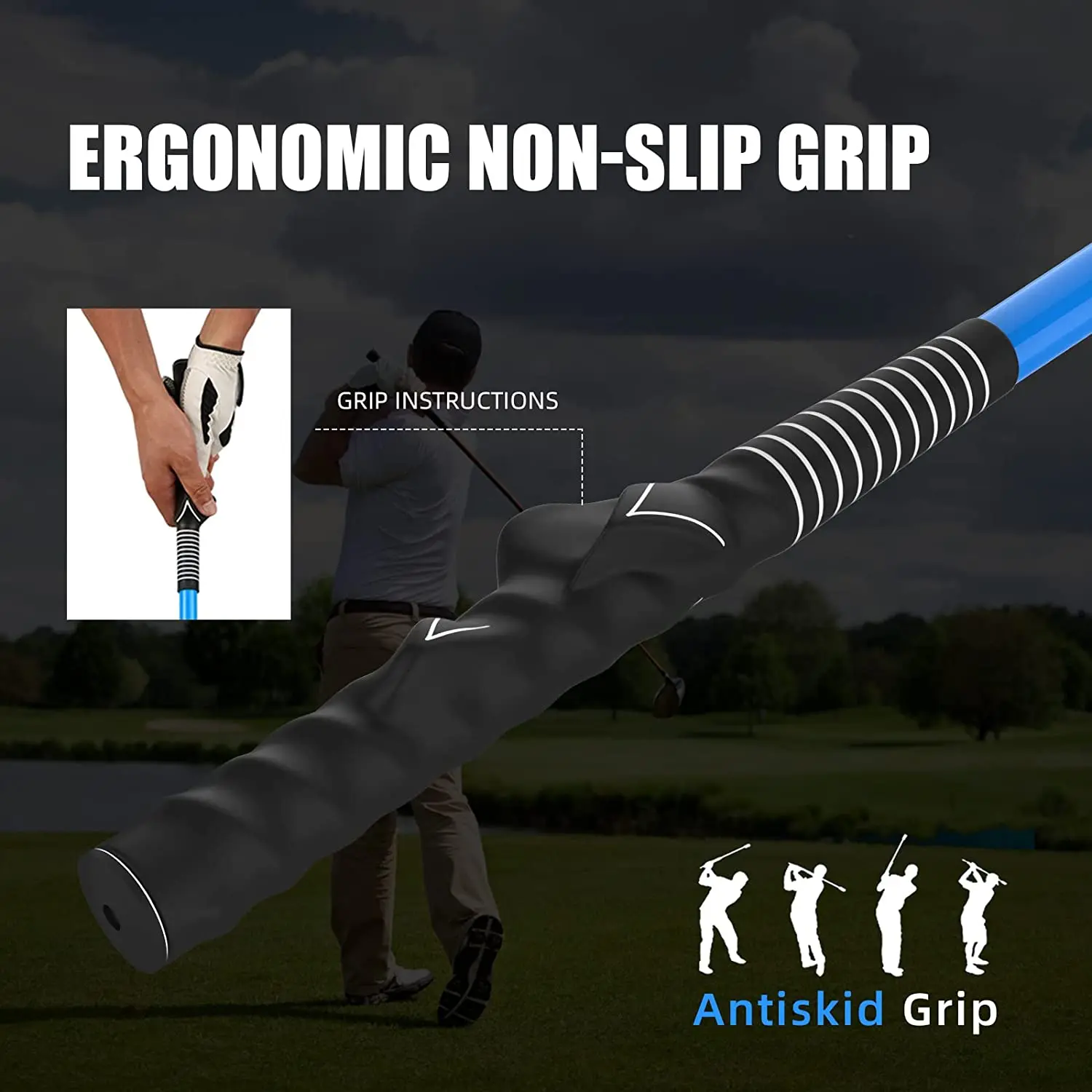 Custom Logo Golf Swing Practice Stick Trainer for Men Women Tempo, Grip, Posture & Swing Path Training Aid
