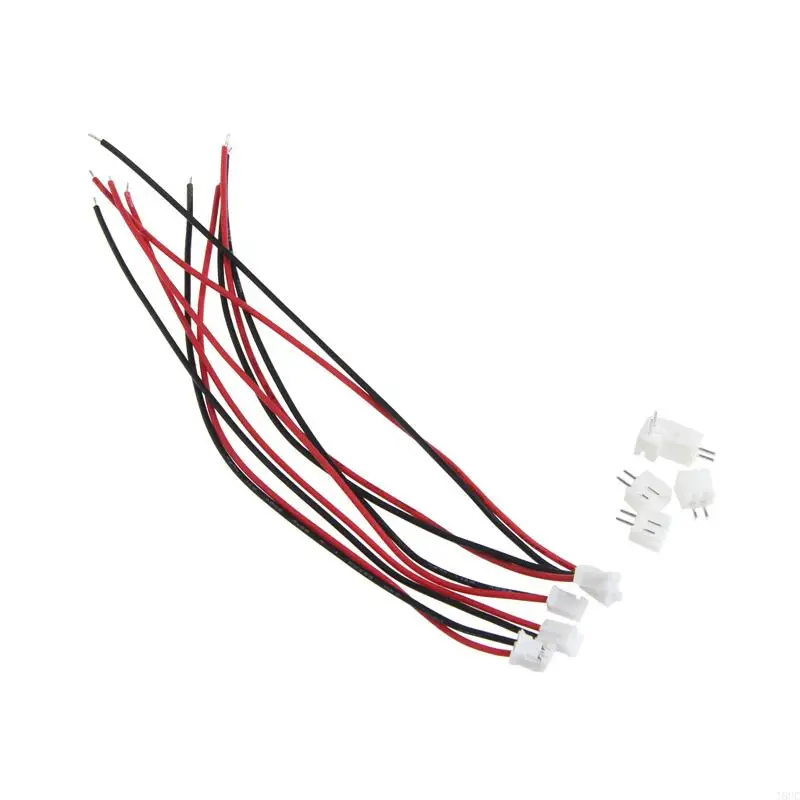 T8UC 50 SETS MINI MICRO JST 2.0 PH 2 PIN CONNECTOR COLLOK dengan kabel kabel 15cm/5.9in