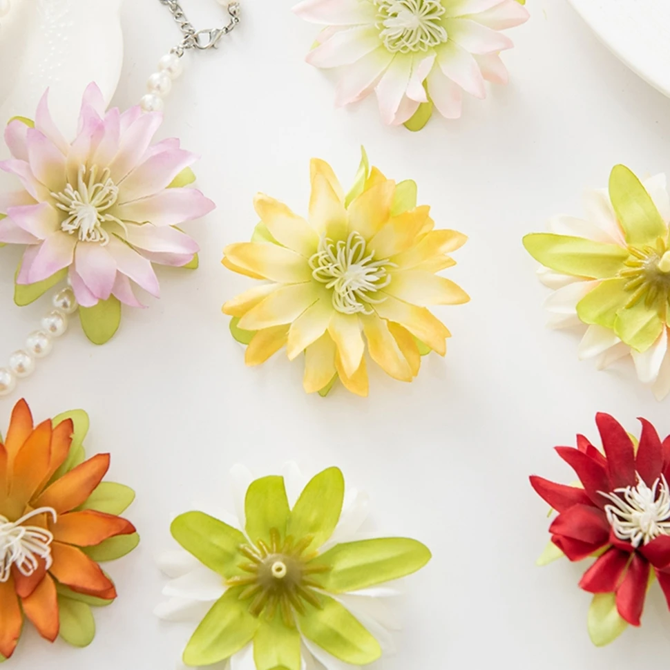 

50/100PCS Artificial Flowers Silk Small Lotus Home Bedroom Wall Decor Wreath Wedding Bridal Accessory Beautiful Headwear Broochs