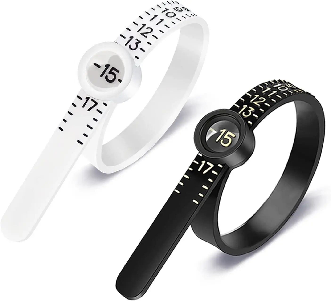 Ring Sizer Measuring Tool Reusable Finger Size Gauge Jewelry Sizing Tool Jewelry Ring Sizer with Magnifying Glass