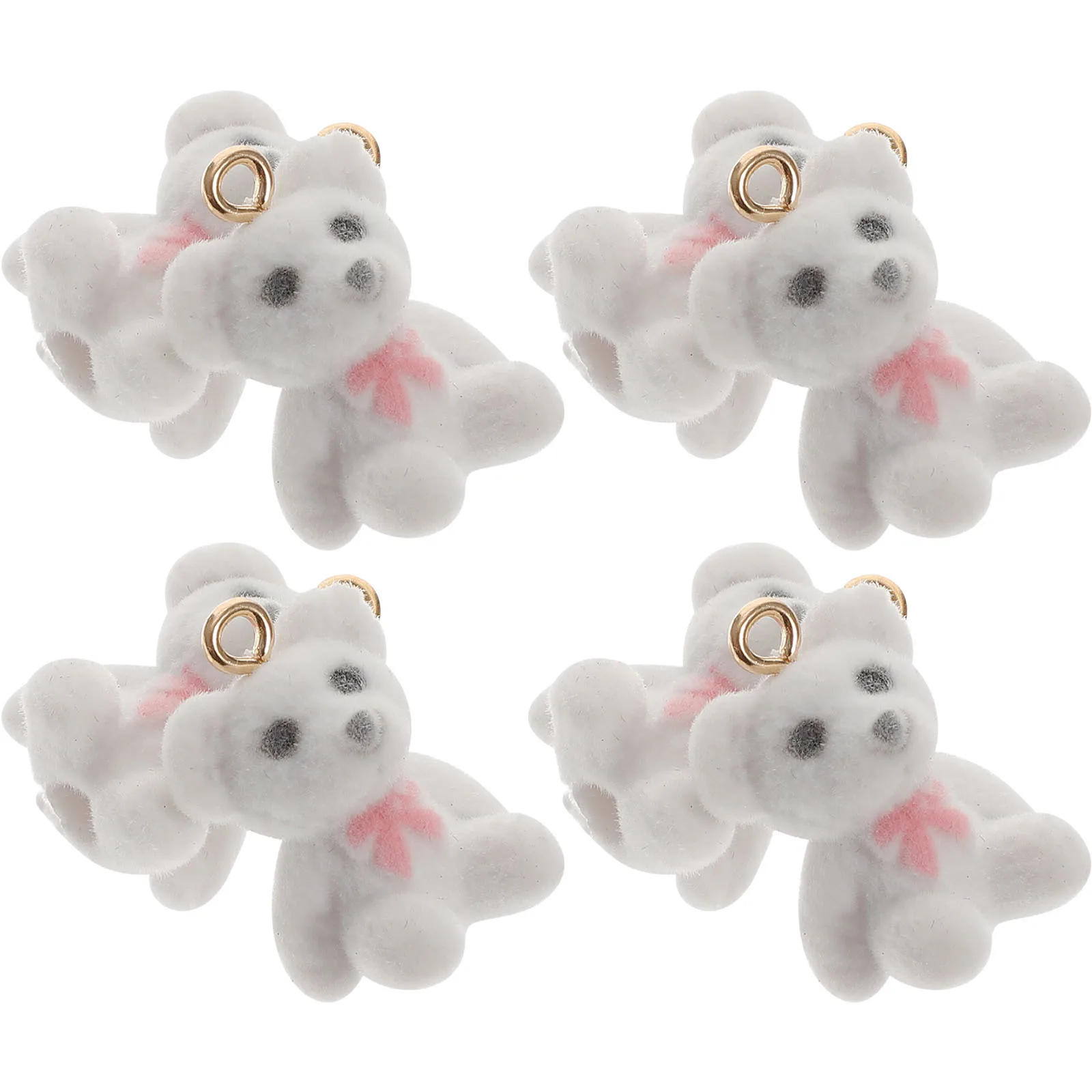 

10 Pcs Bear Pendant Pendants Kids Charm Necklace Diy Animal Charms for Earrings Craft Accessory Jewellery Making Key Chain