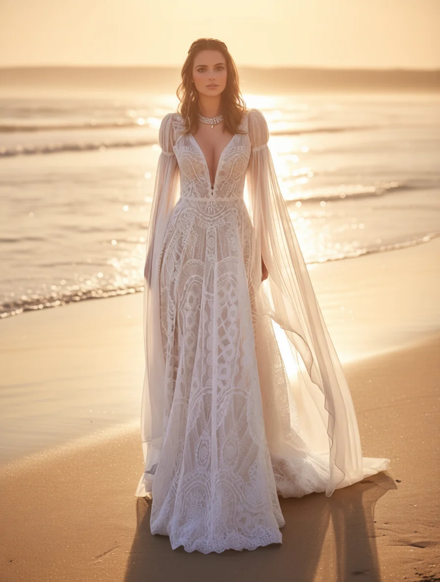 wedding dresses for hawaiian beach wedding Dress Honolulu City of Leis White / S feminine perfect for beach weddings Beach Dress For Hawaiian Wedding