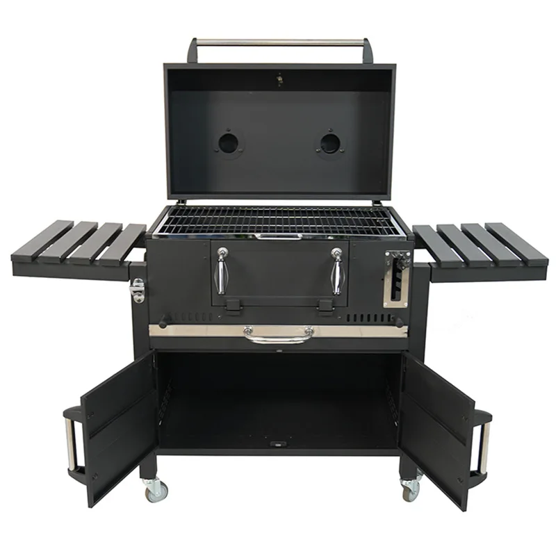 Folding table grill with storage function Villa hotel commercial outdoor grill