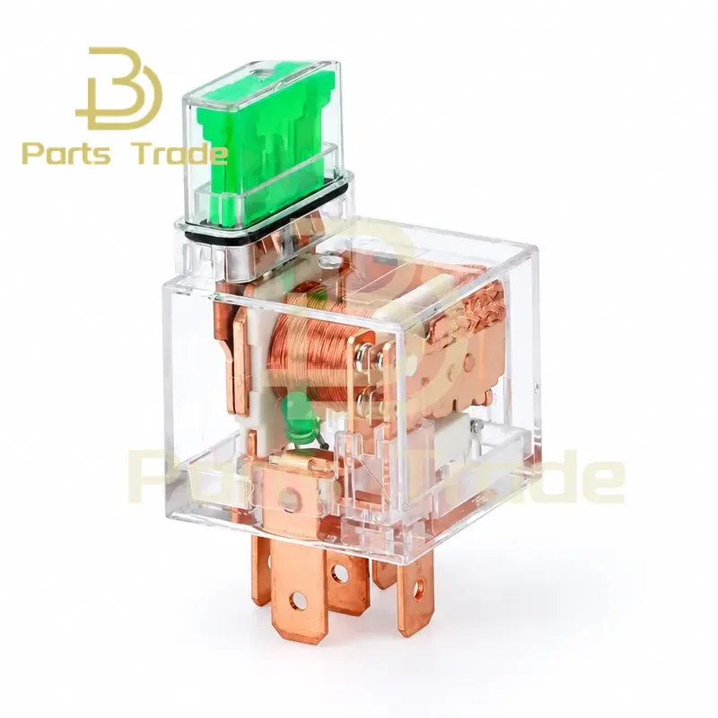 10PCS 12V 5Pin Fused Relay Dual Contact Fully Transparent Housing Lightweight Relay