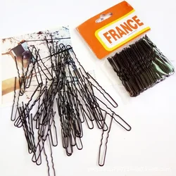 Hair Clips Black Waved U-shaped Hair Pins Salon Grip Clip Metal Bobby Woman Styling Tools Hairpins Hair Accesssories