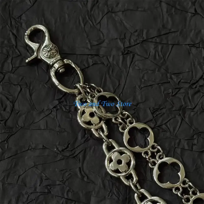 HX6F Pantaloni con motivo floreale alla Decorazione a catena per pantaloni jeans o tracolla