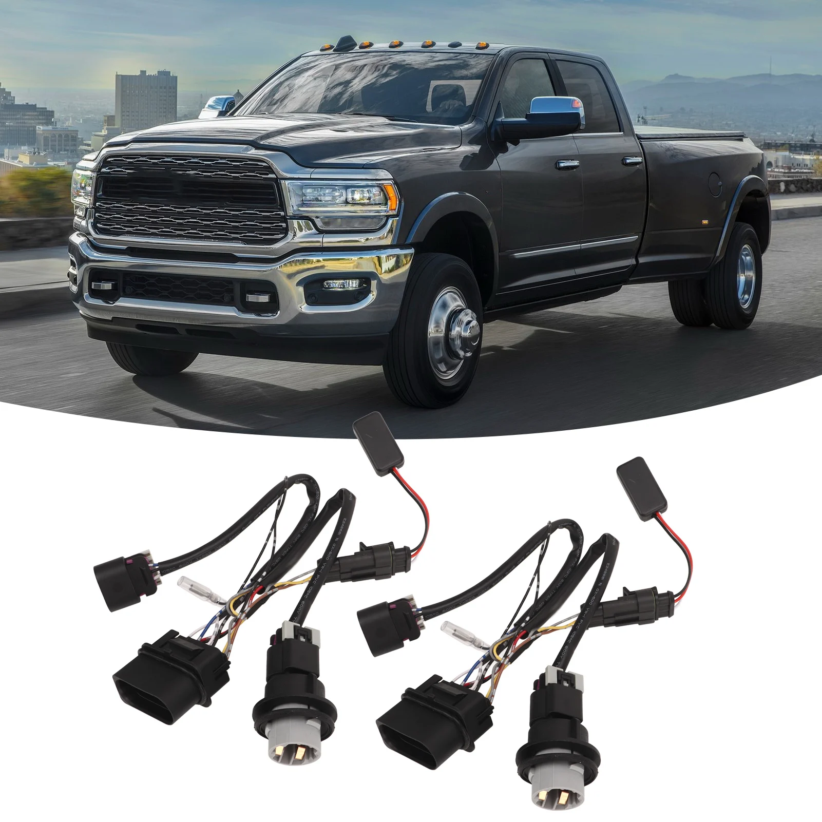 

Комплект из 2 проводов для переоборудования фар (OEM в Aftermarket) для Dodge Ram 1500 2500 3500 2013-2018, ABS