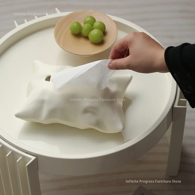Restaurant Nordic Tissue Boxes Modern Decoration Living Room Desktop Tissue Boxes Simplicity Porcelain Home 티슈박스 MH40ZJH