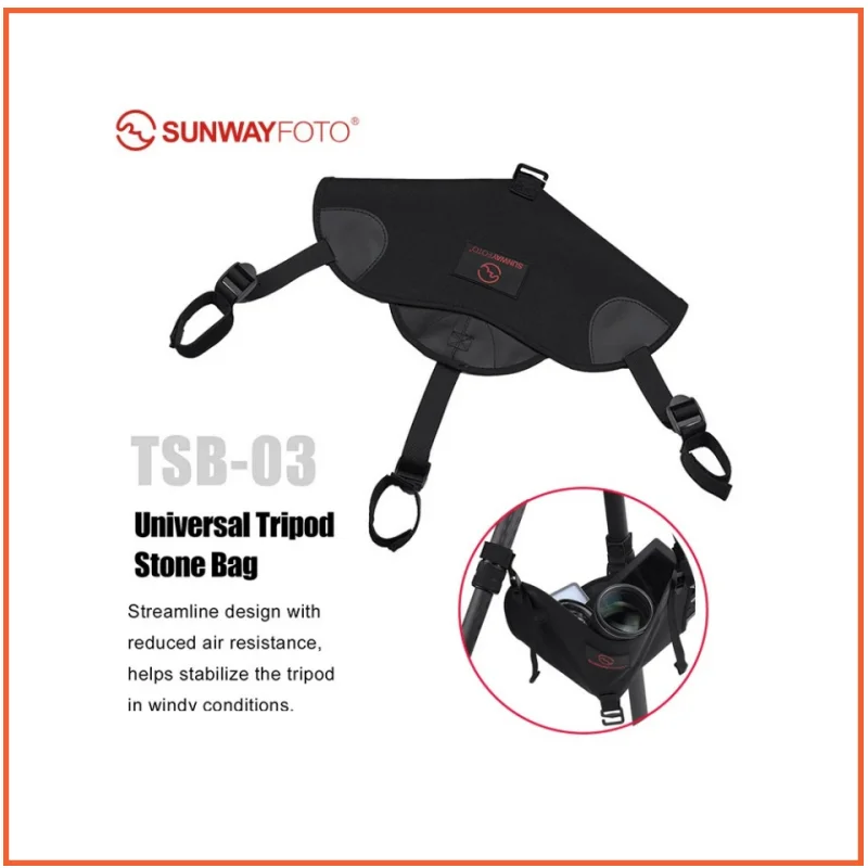SUNWAYFOTO TSB-03 Tripod Weight Stone Bag Heavy Duty Sandbag Butler Pouch to Tripod Legs