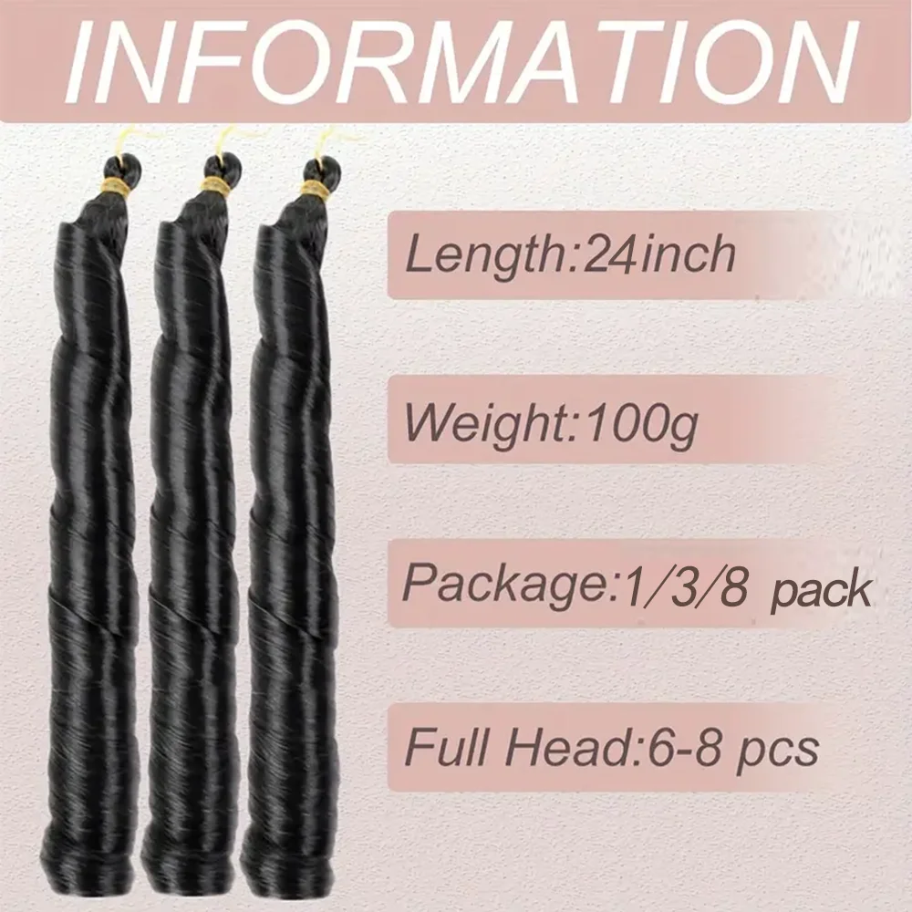 Loose Wave Braiding Hair Synthetic Spiral Curls Crochet Hair Extensions Pre Stretched French Curls Ombre Braids Hair For Women