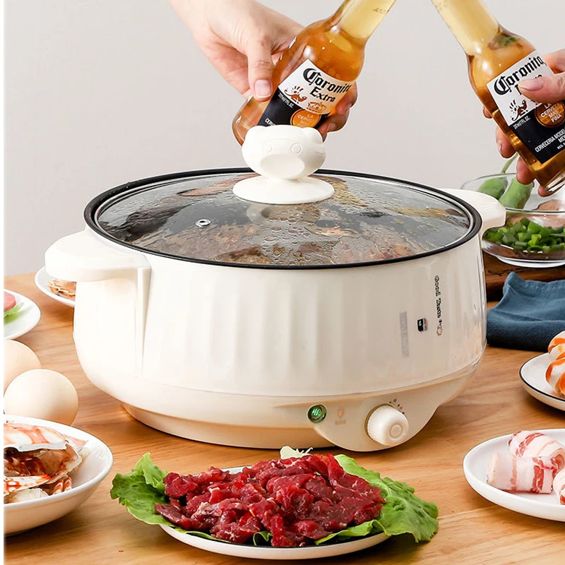Olla eléctrica pequeña de 1.7L para arroz, Multicooker para 1-2 personas, olla caliente antiadherente para el hogar, electrodomésticos de cocina