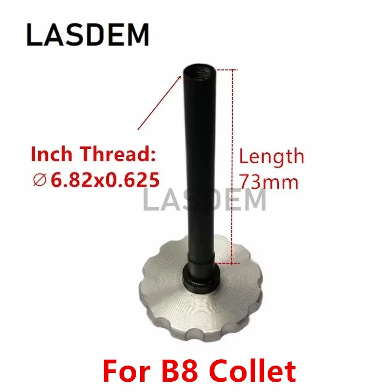 C6104 Clock and Watch Lathe 6104 Draw Bar for B8 Chuck Clamping 8mm Metric Inch Thread Collet Pull Rod