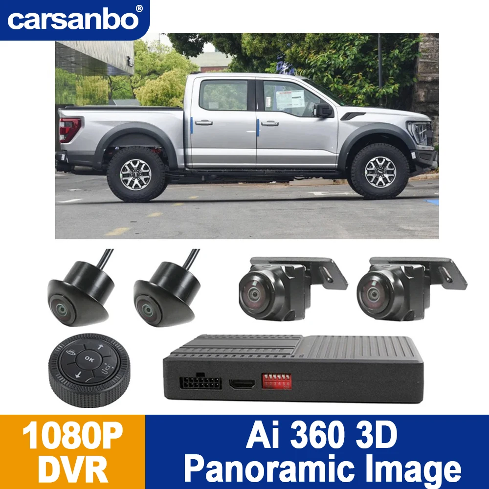 Carsanbo 360 Car Camera System Ai 3D Bird Eye ViewFor Ford Ranger F150 F250 F350 F450 F550 F650 HD 1080P