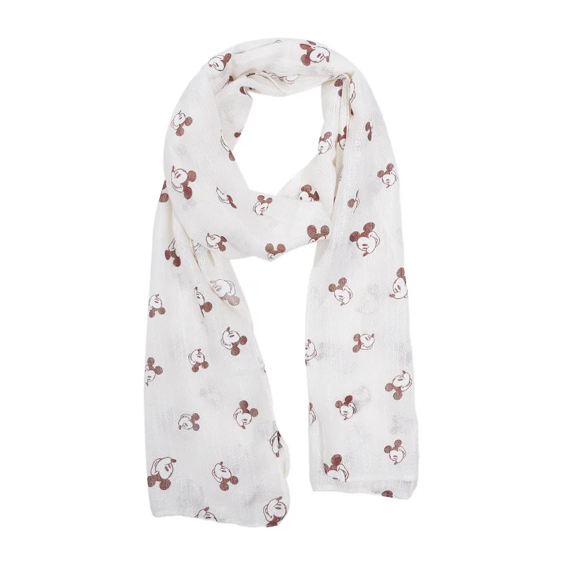 Miniso Herbst und Winter koreanischer neuer Kinderschal Baumwolle Leinen Cartoon Baby warmer Schal vielseitiger langer Schal