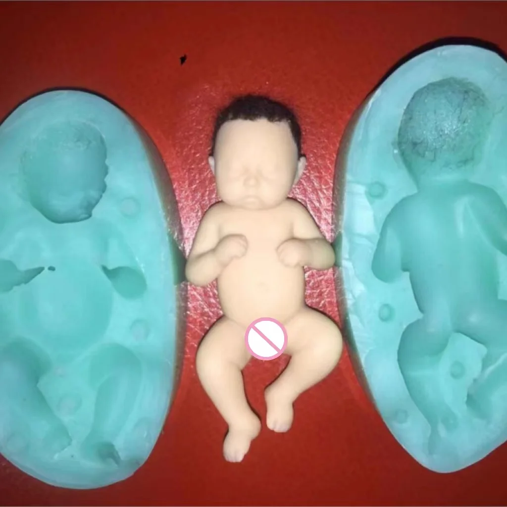 New Arrival Sleeping Baby Mold Silicone Cake Decoration Mold Moulds No.f2169 Silica Gel Fondant Silicon Rubber PRZY 001