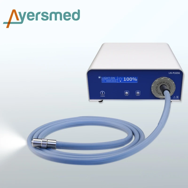 Portable ENT Endoscopy Led Cold Light Source 60W, Medical Endoscope Light Source