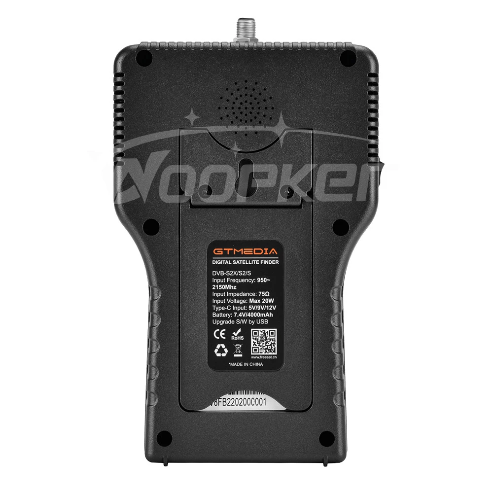 Woopker-buscador de señal satelital V8 Finder Max, localizador de 8 bits con pantalla LCD de 4,3 pulgadas, DVB-S/S2/S2x, H.265, ACM, red satelital