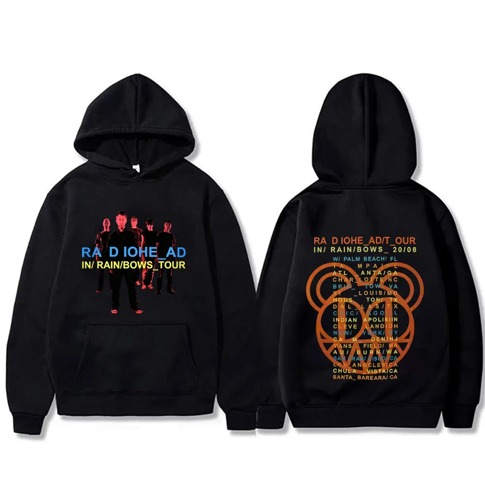 

Rock Band Radiohead in Rainbows Tour 2008 Hoodie Men Women Retro Casual Pullover Hoodies Men's Hip Hop Gothic Popular Streetwear