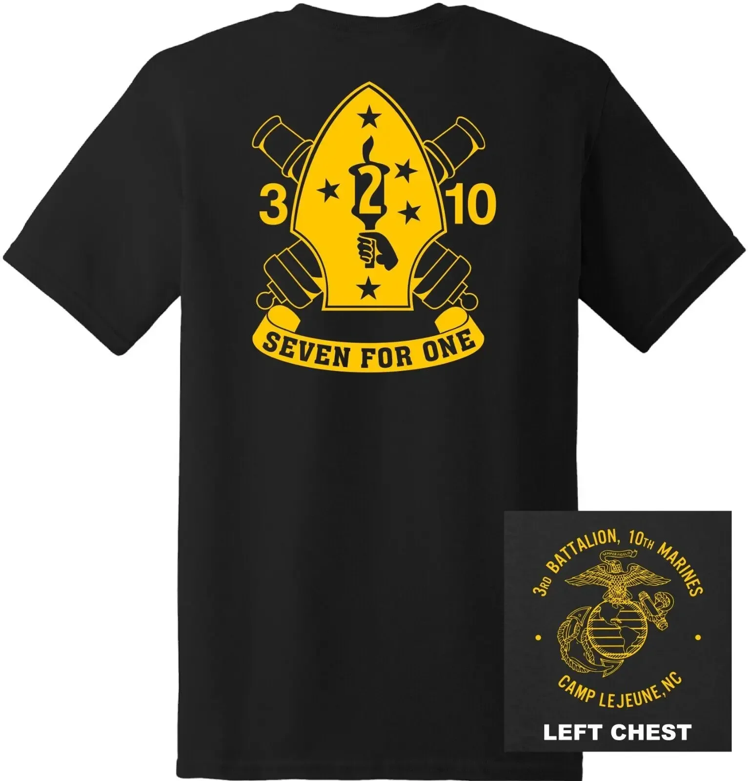 

US Marine Corps 3rd Battalion, 10th Marines Regiment T-Shirt 100% Cotton O-Neck Short Sleeve Summer Casual Mens T-shirt