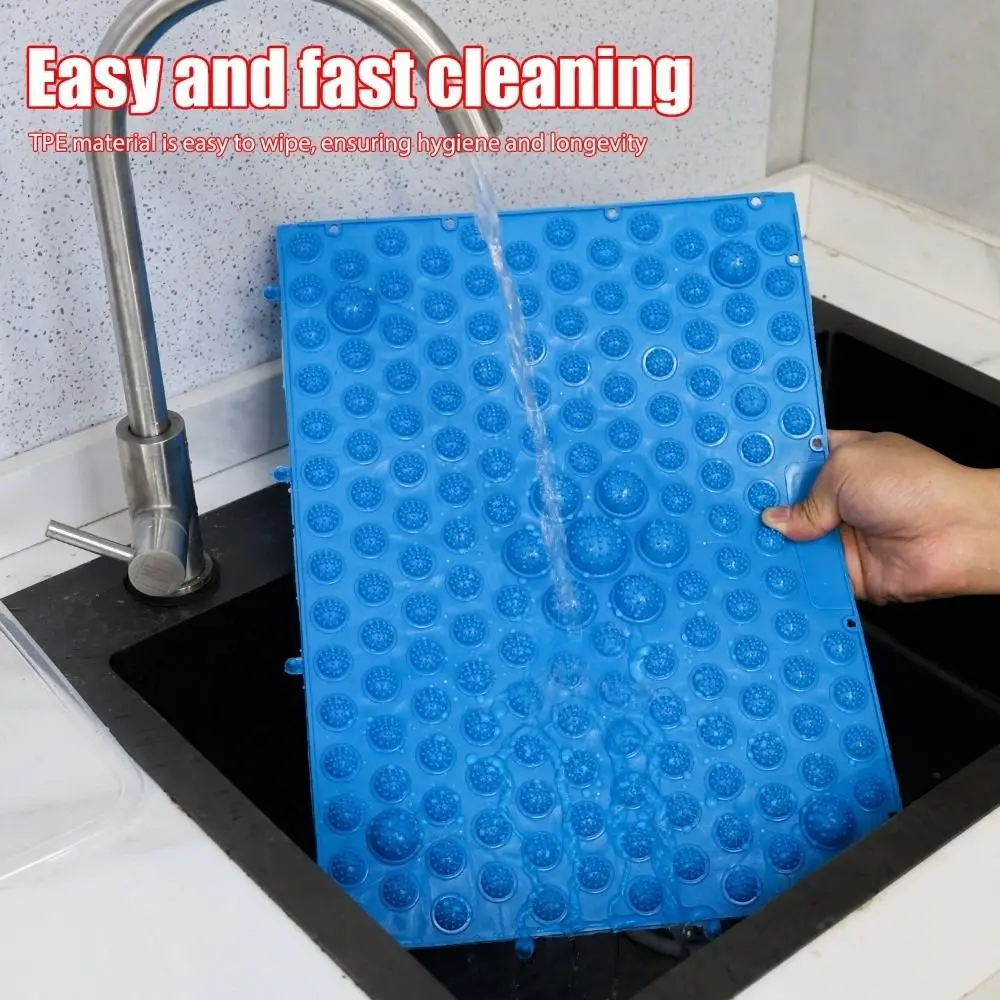 سجادة تدليك القدم من السيليكون الناعم المتين، الدورة الدموية، سجادة تمارين اليوغا للجري بطيئة للغاية، لوحة ضغط لأصابع القدم السميكة