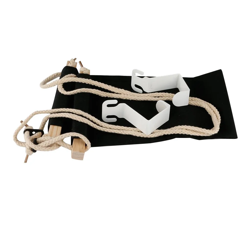 

Foot Hammock Adjustable Height Wood Iron Polyester Under Desk Foot Rest Office Home Desk Feet Resting Hammock