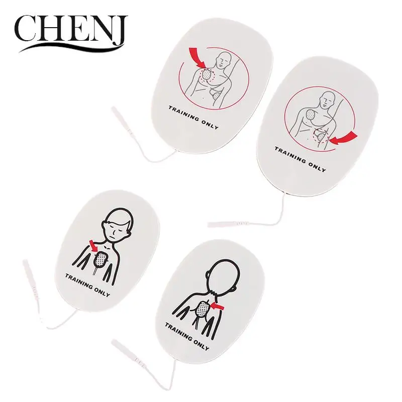 1 Pair AED Training Device Patches First Aid Training Replacement Pads Adult Kid Training Universal Trainer